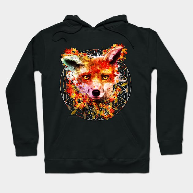 Watercolor Fox Hoodie by underheaven